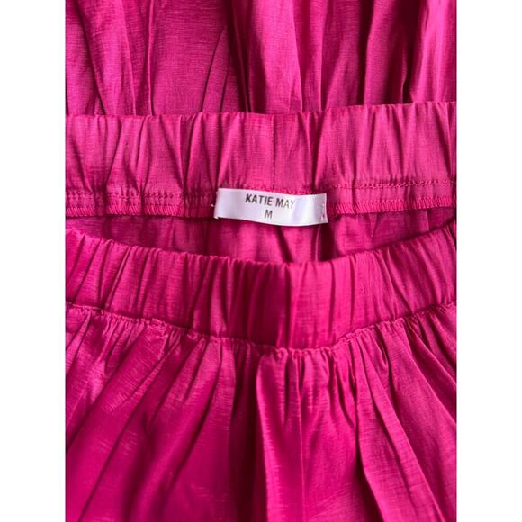 Katie May Pink MagentaTiered Ruffle Mini Skirt M - Picture 2 of 5